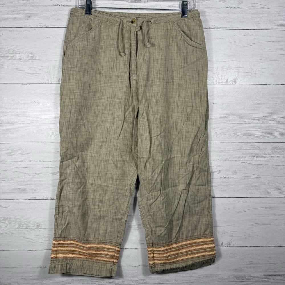 Woolrich Womens Size 10 Cotton Khaki Capri Pants lightweight comfort